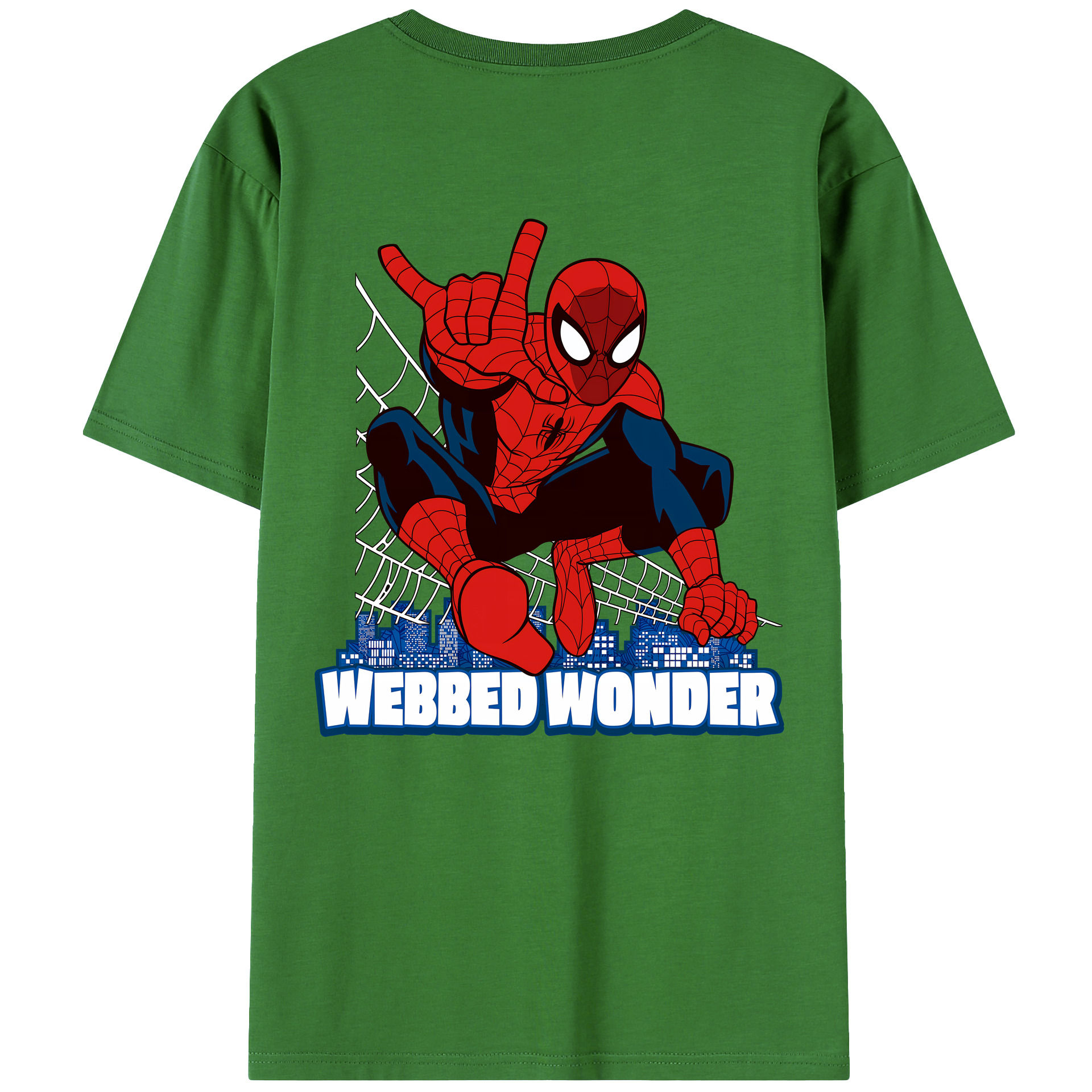 （画像用） Spider Man スパイダーマン レディース半袖Tシャツ(バックプリント)